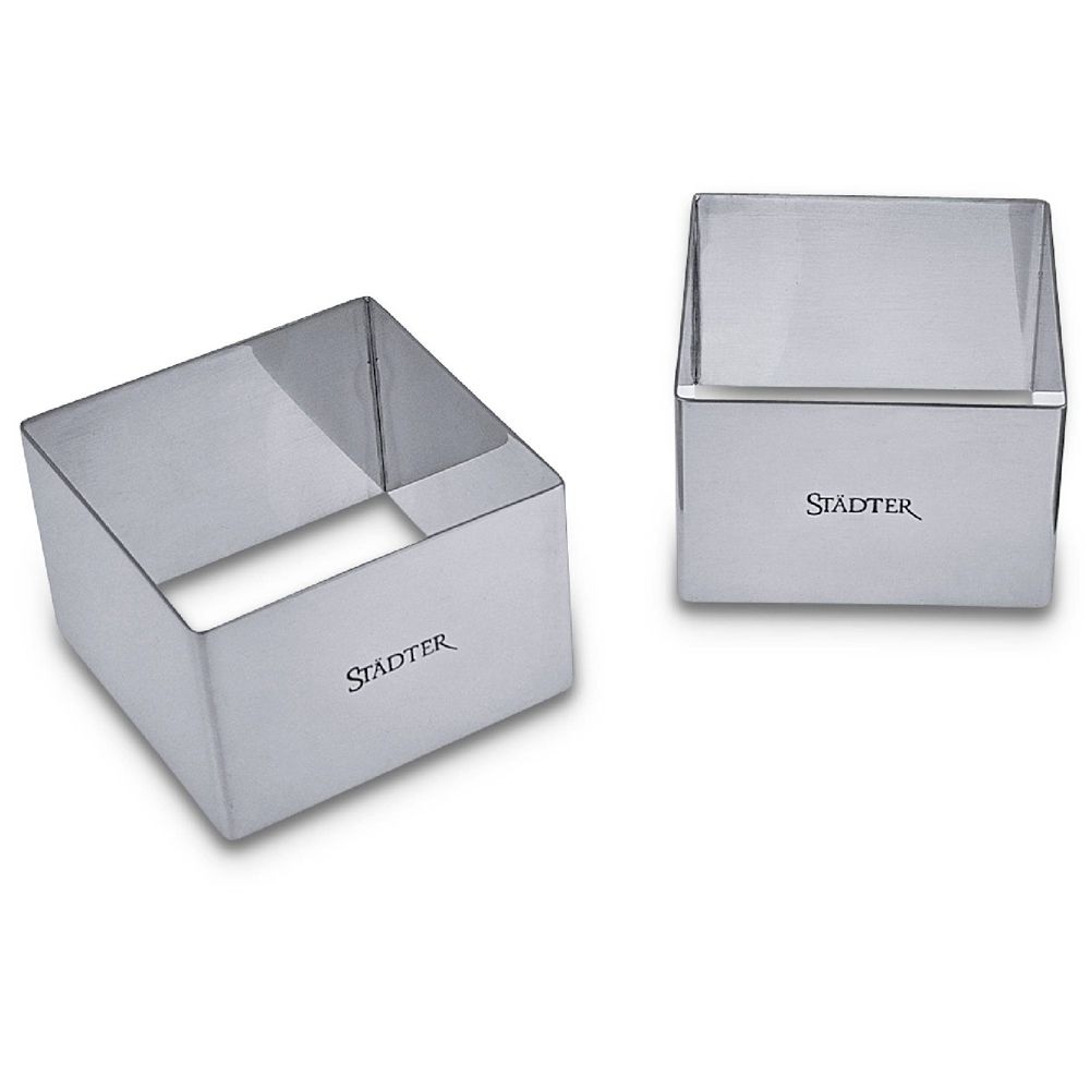 Städter - Dessertring Quadrat - 6 x 6 x 4 cm - 2 Stück