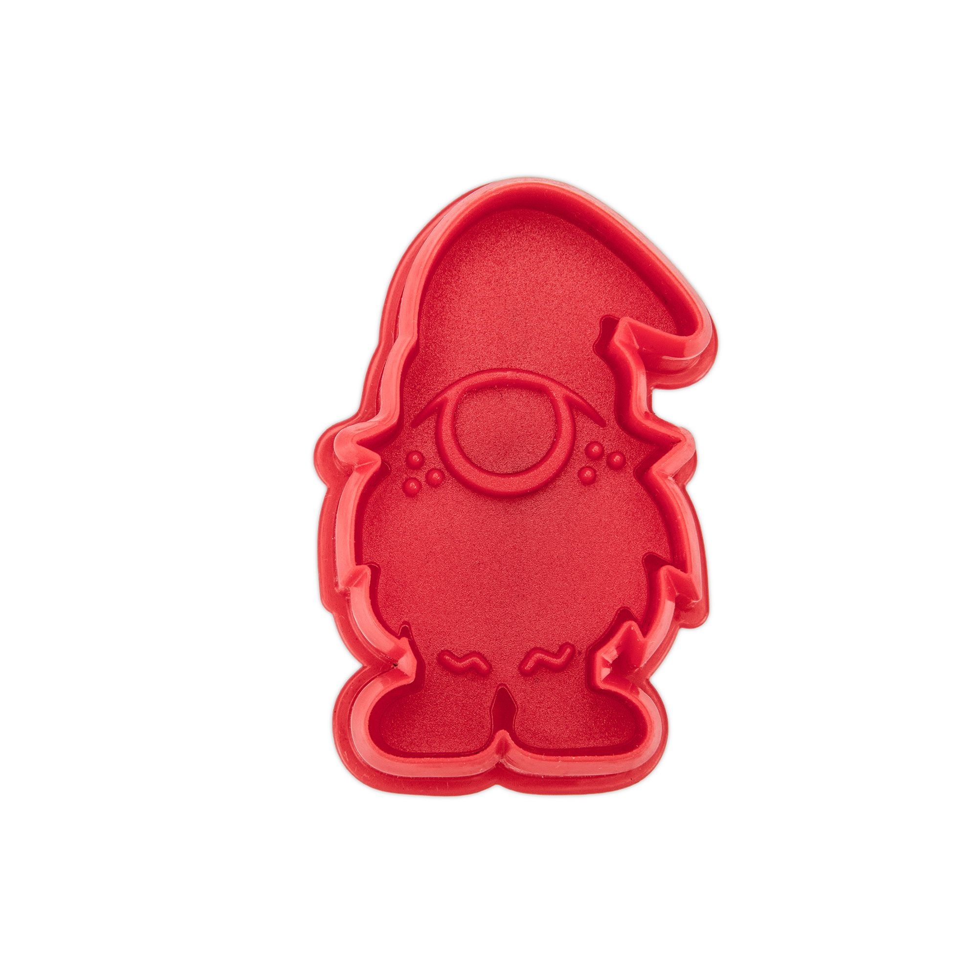 Städter - Embossing cookie cutter elf - 6 cm - red Städter - Embossing cookie cutter elf - 6 cm - red