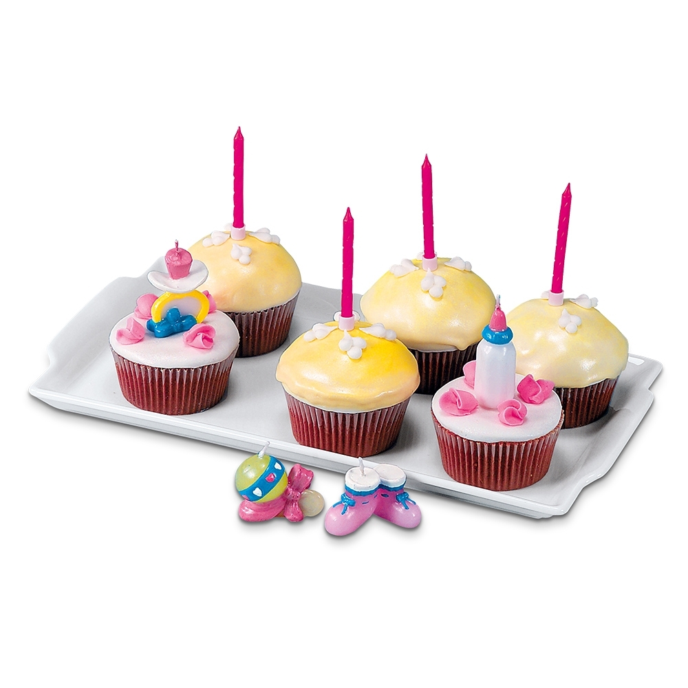 Städter - Kerze Baby Bunt - 2,5–5 cm - 4-teiliges Set