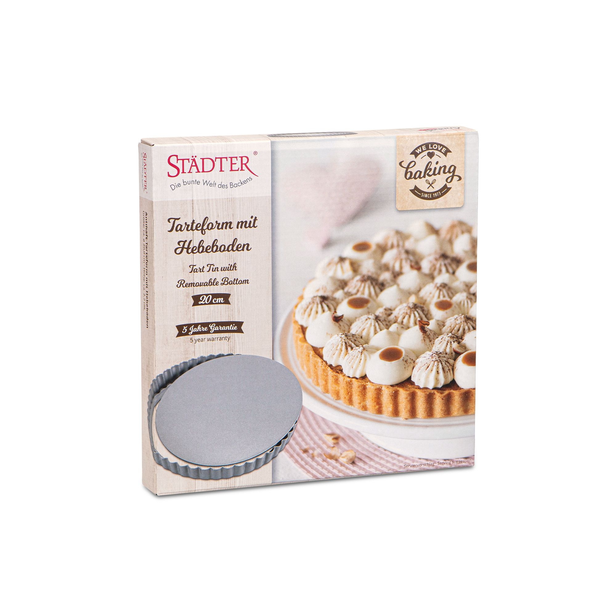 Städter - We-Love-Baking - Tarteform mit Hebeboden - ø 20 cm / H 2,2 cm / 600 ml