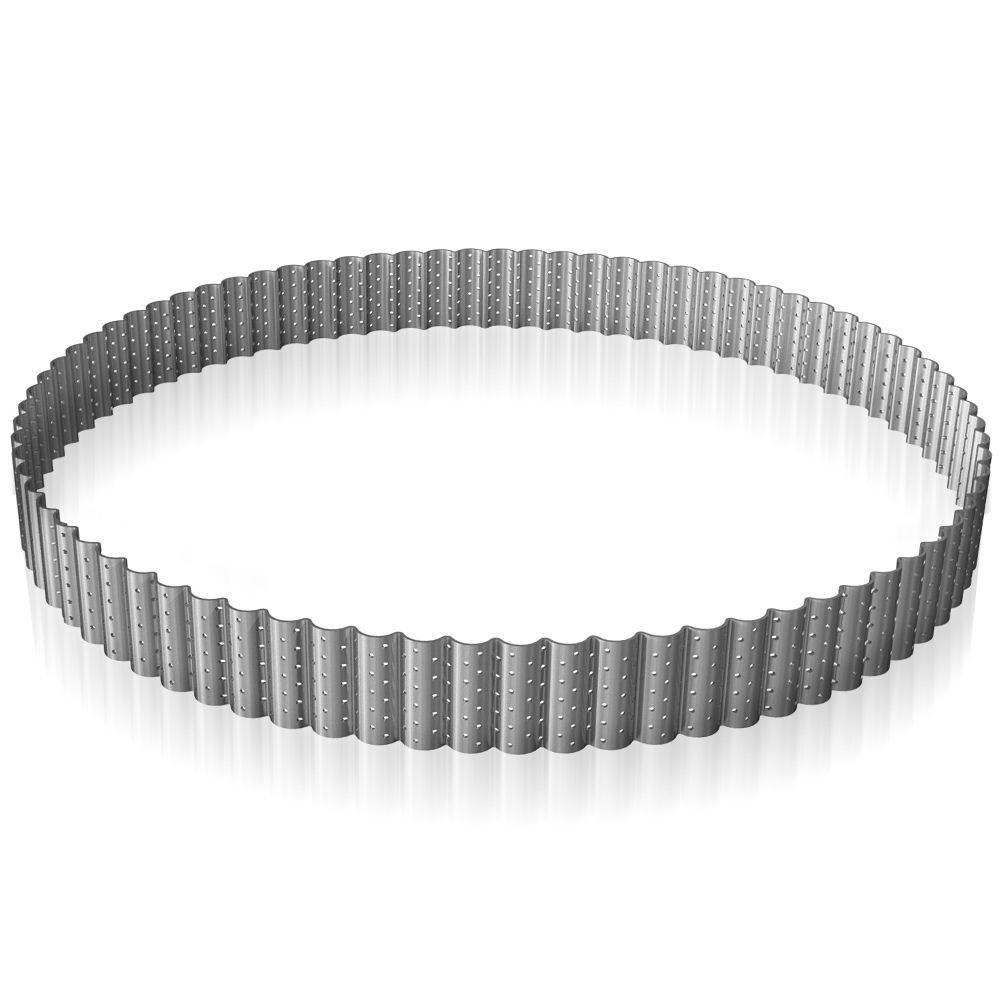 de Buyer - Gelochte geriffelte Tortenringe - Höhe 3 cm de Buyer - Gelochte geriffelte Tortenringe - Höhe 3 cm