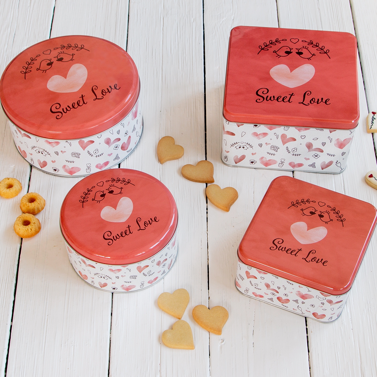 Städter - Cookie box - Sweet Love - Colorful - different sizes and shapes