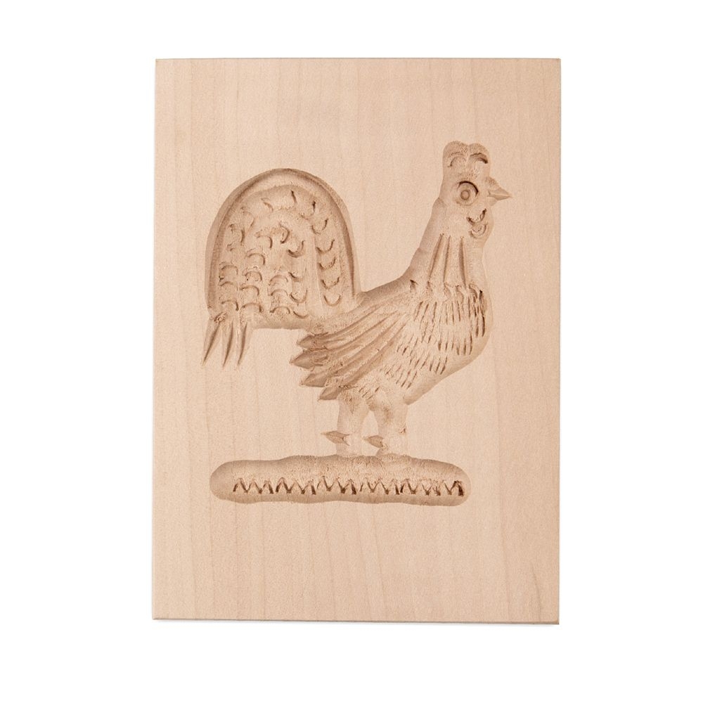 Städter - Holz-Prägeform Hahn 6 x 8 cm