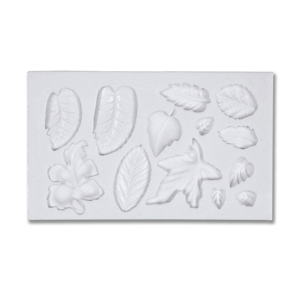 Städter - Fondant mould Leaves - 1–3 cm - 13er-Reliefform Städter - Fondant mould Leaves - 1–3 cm - 13er-Reliefform