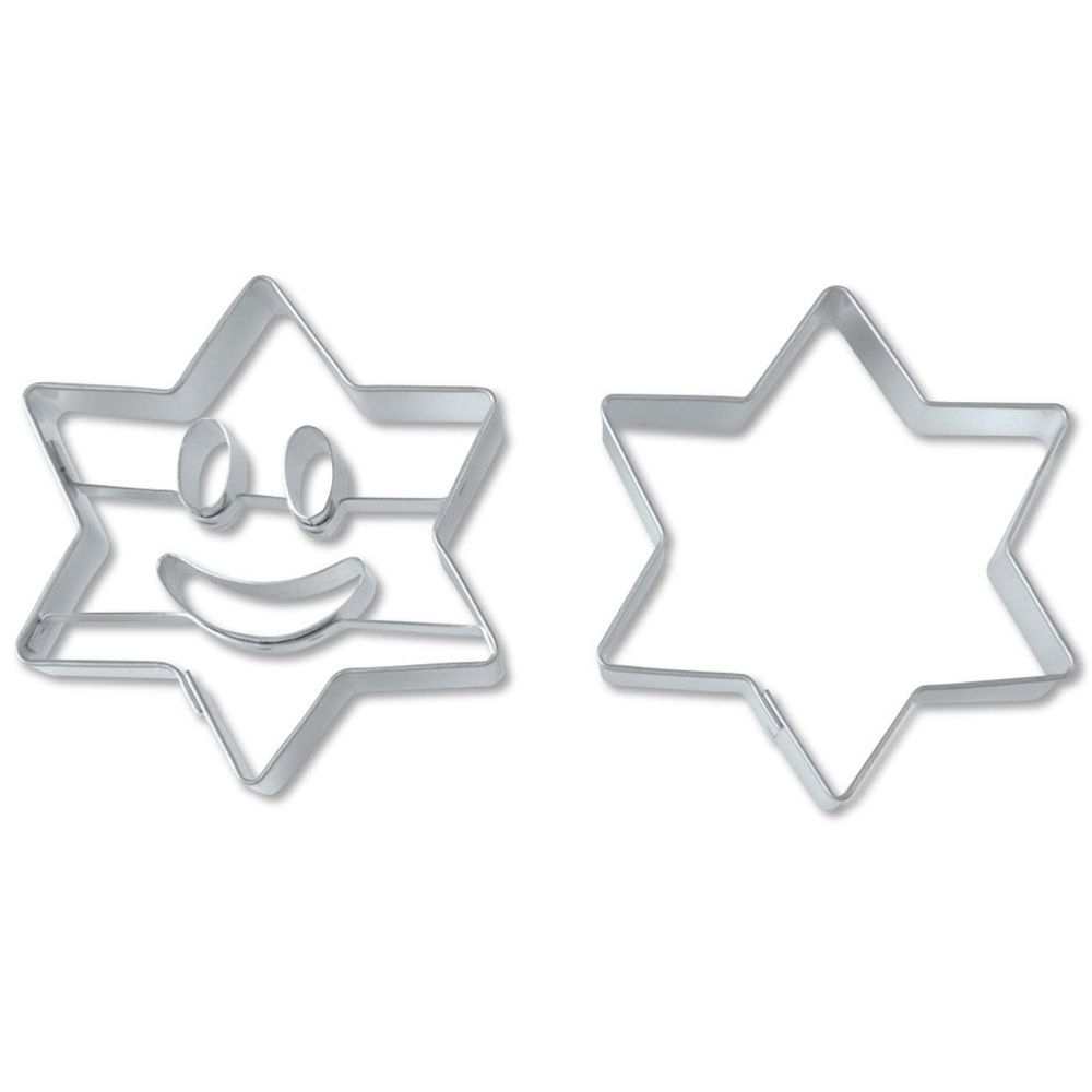 Städter - Prägeausstecher Lachender Stern - 6,5 cm - Set, 2-teilig
