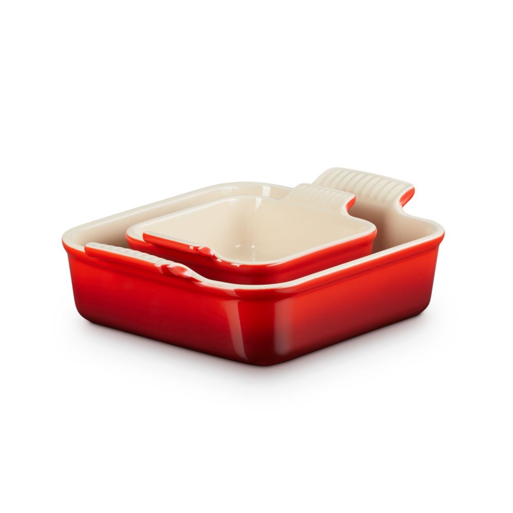 Le Creuset 2er-Set quadratische Auflaufformen Tradition Le Creuset 2er-Set quadratische Auflaufformen Tradition