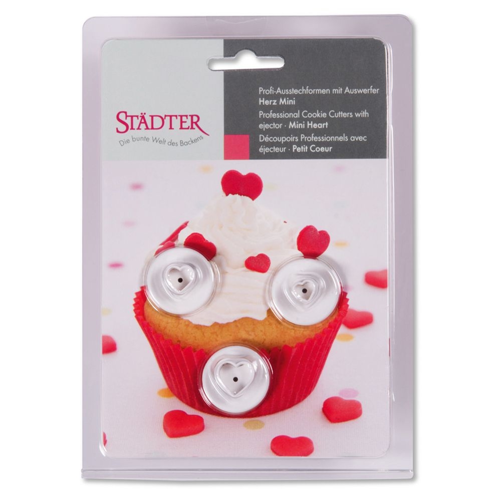 Städter - Ausstecherset Herzen - 7 / 10 / 15 mm - Set, 3-teilig
