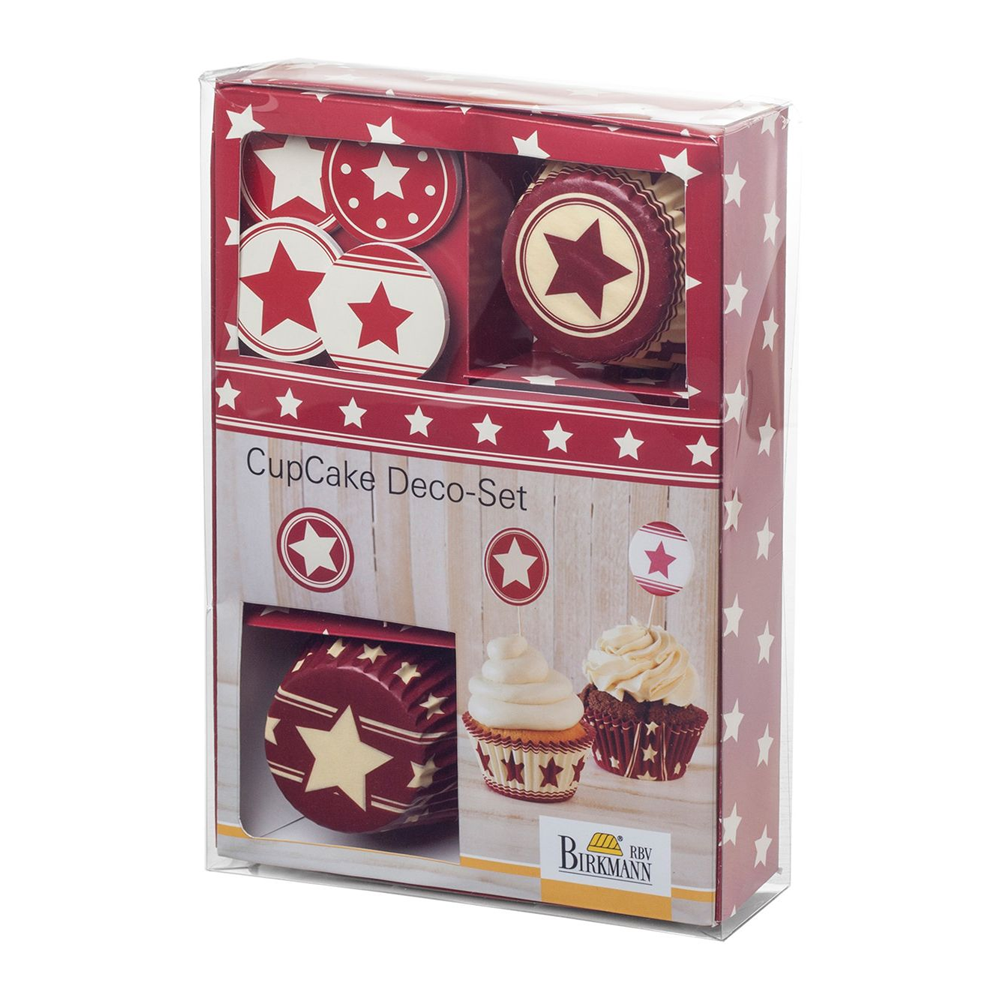 Birkmann - CupCake Deco-Set Sterne, 36-tlg.