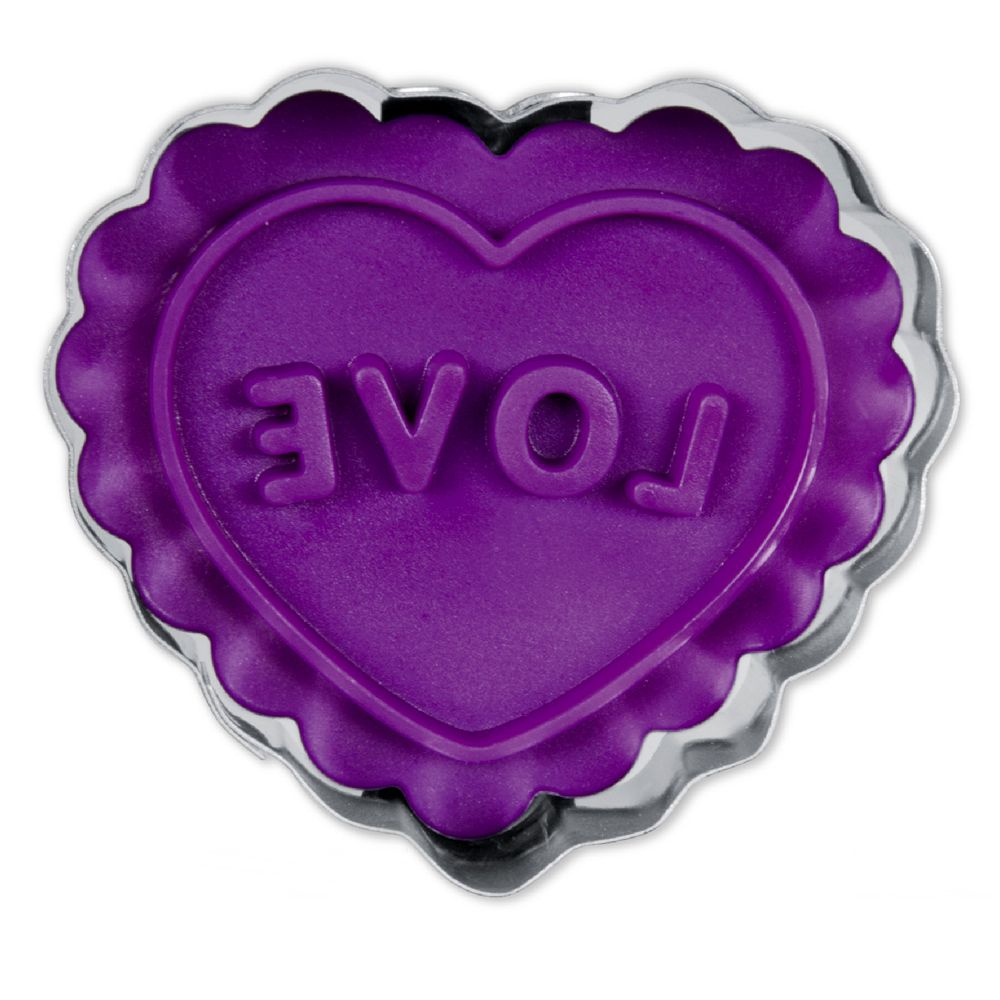 Städter - Cookie cutter Heart - 4,5 cm purple / violet