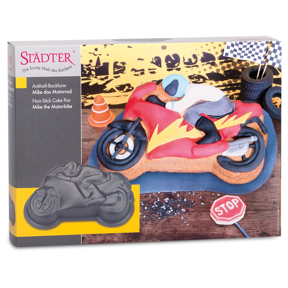 Städter - Cake mould Mike the motorcycle - 28,5 x 18,5 x 6,5 cm - 2.000 ml Städter - Cake mould Mike the motorcycle - 28,5 x 18,5 x 6,5 cm - 2.000 ml
