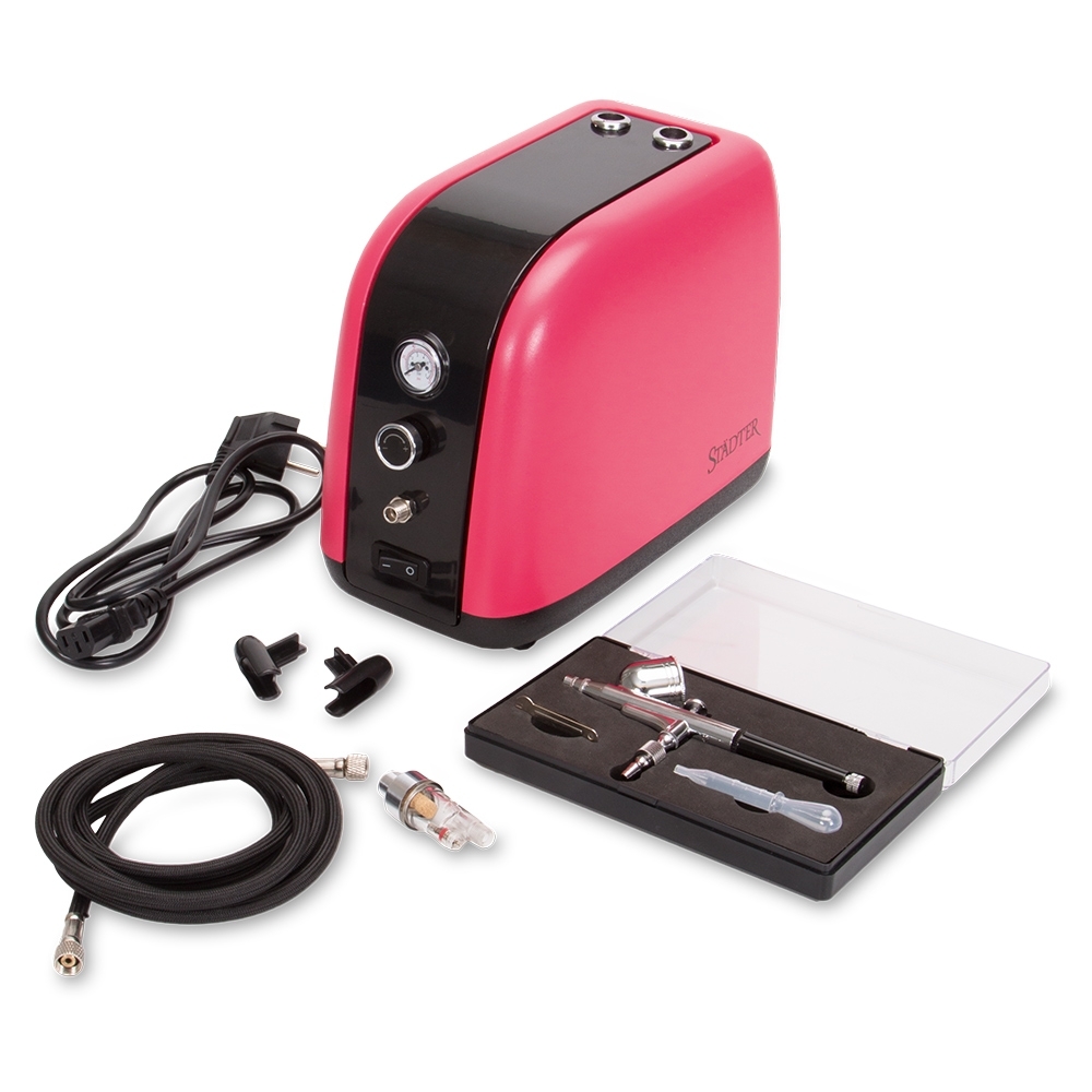Städter - Airbrush compressor - Set 10 pieces Städter - Airbrush compressor - Set 10 pieces