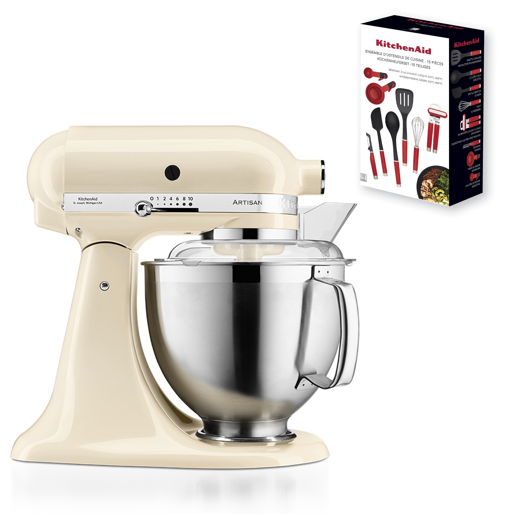 KitchenAid - Artisan Stand Mixer 5KSM185PS - Set - Creme