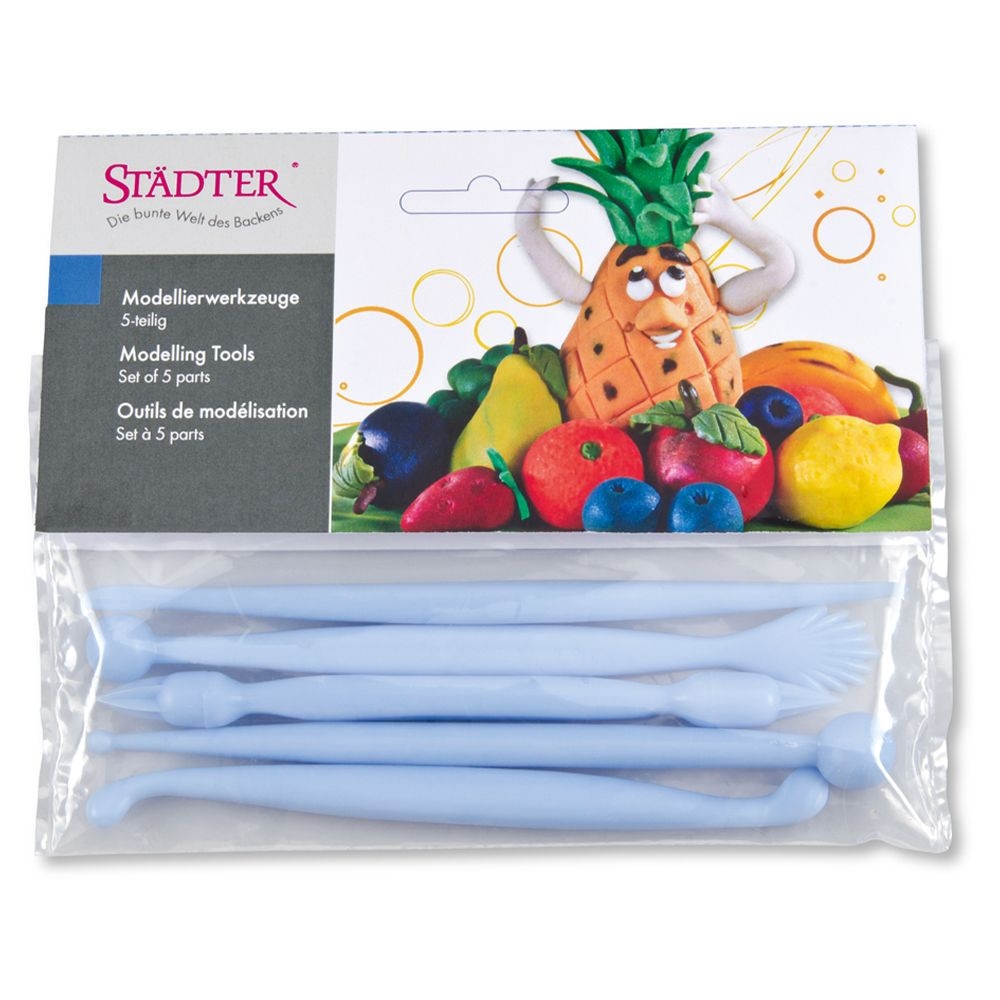 Städter - Modellierwerkzeuge Hellblau - Set, 5-teilig