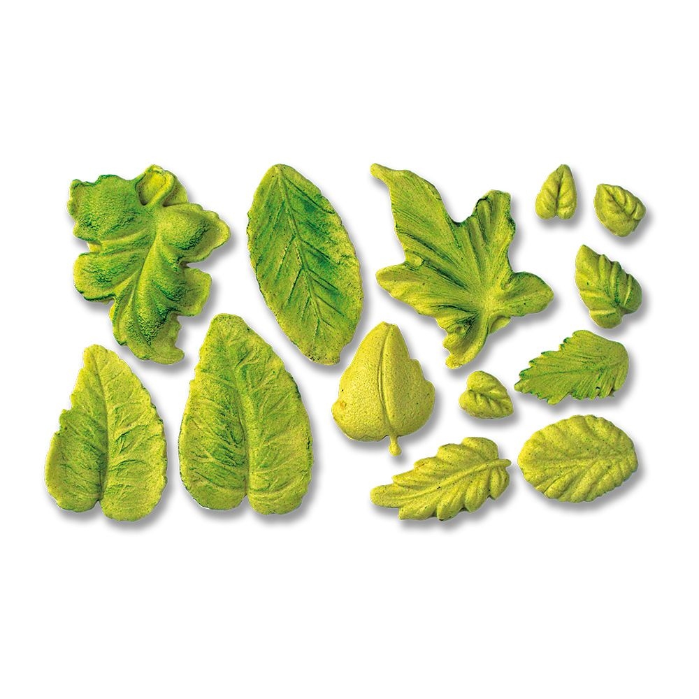 Städter - Fondant mould Leaves - 1–3 cm - 13er-Reliefform