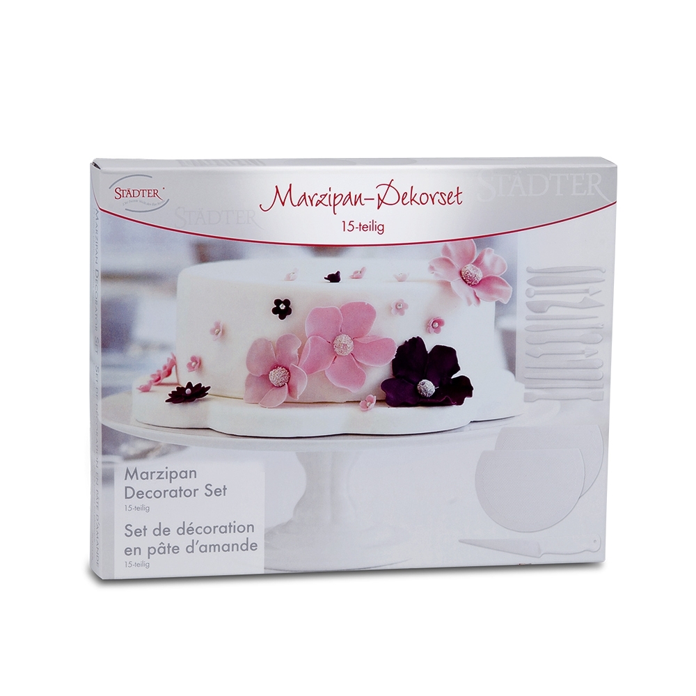 Städter - Modellierwerkzeug Marzipandekor Weiß Set, 15-teilig