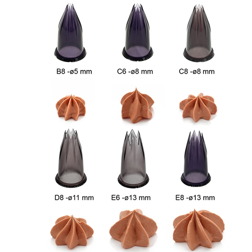 de Buyer - Satz von 6 Garniertüllen Set UNI  - Le Tube de Buyer - Satz von 6 Garniertüllen Set UNI  - Le Tube