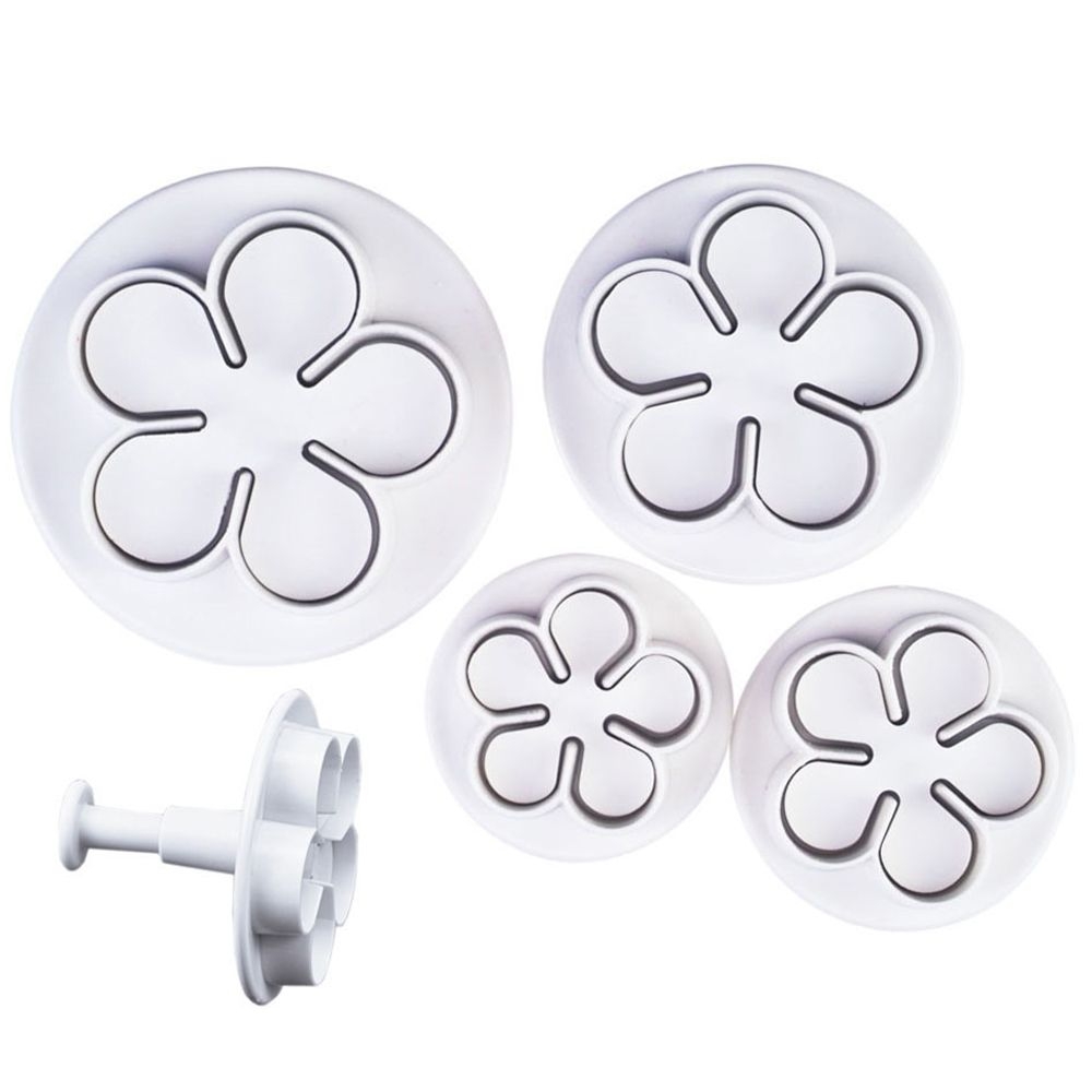 Städter - Ausstecher mit Auswerfer Rosen & Blüten - 3/3,5/4,5/5 cm - Set, 4-tlg.