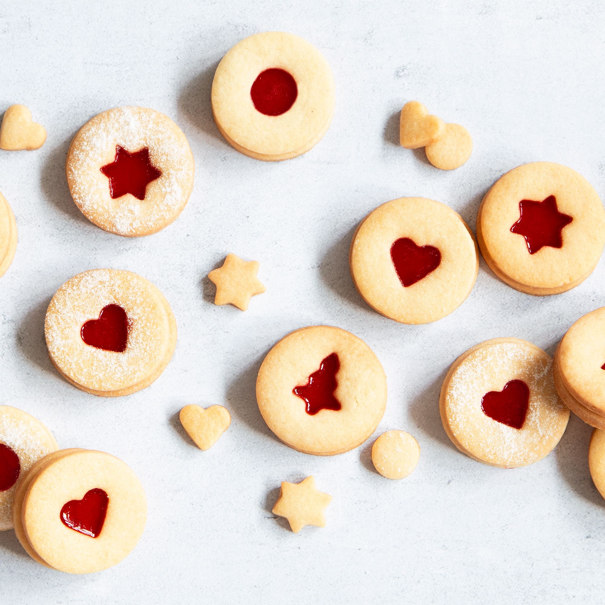 Städter - Linzer-Ausstecher Spitzbub - Set glatt, 5-teilig Edelstahl ø 4 cm / H 1,5cm