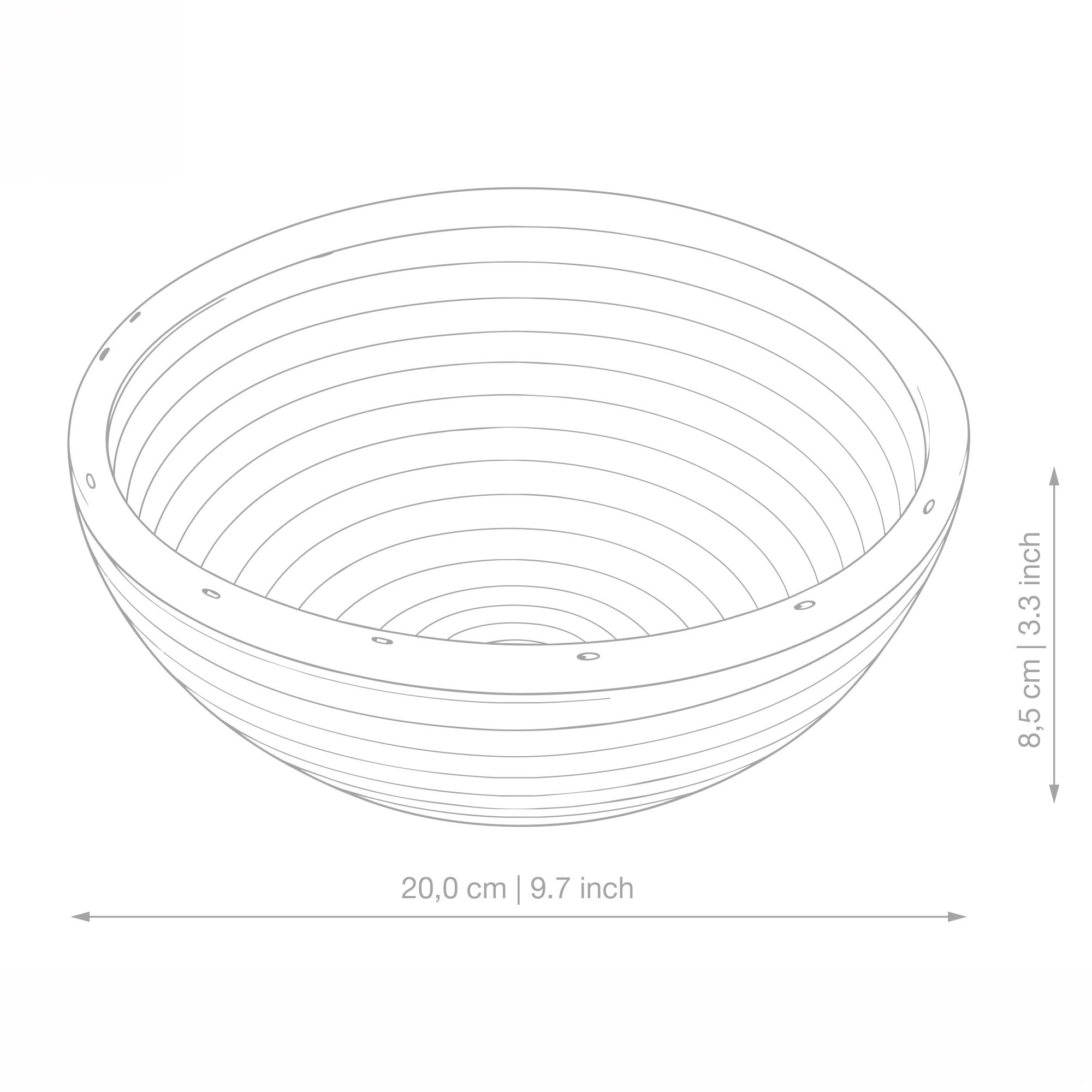 Gärkörbchen rund - PADEIRO - 20 cm | Culinaris