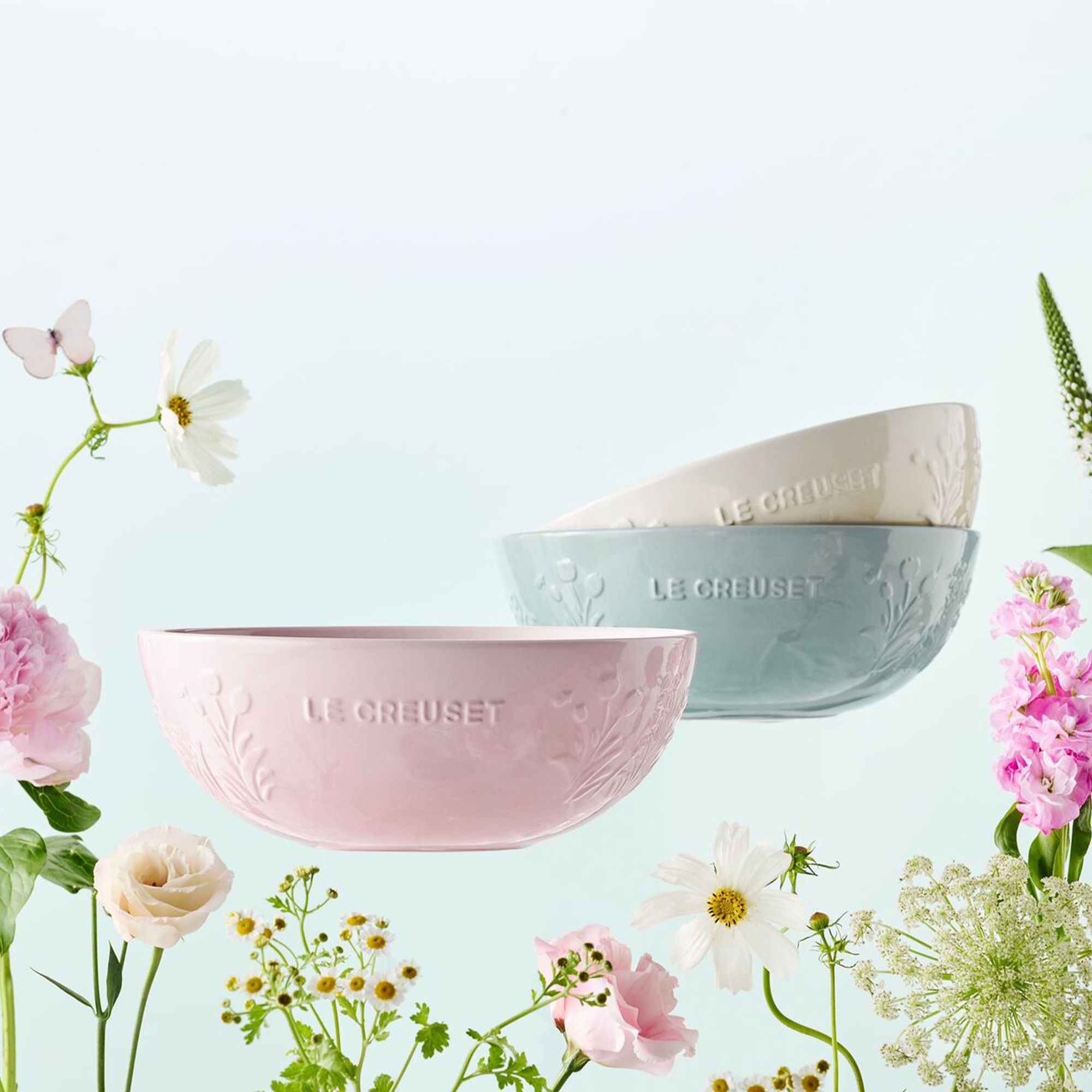 Le Creuset - Stoneware Serving Bowl 25 cm - Jardin - Shell Pink