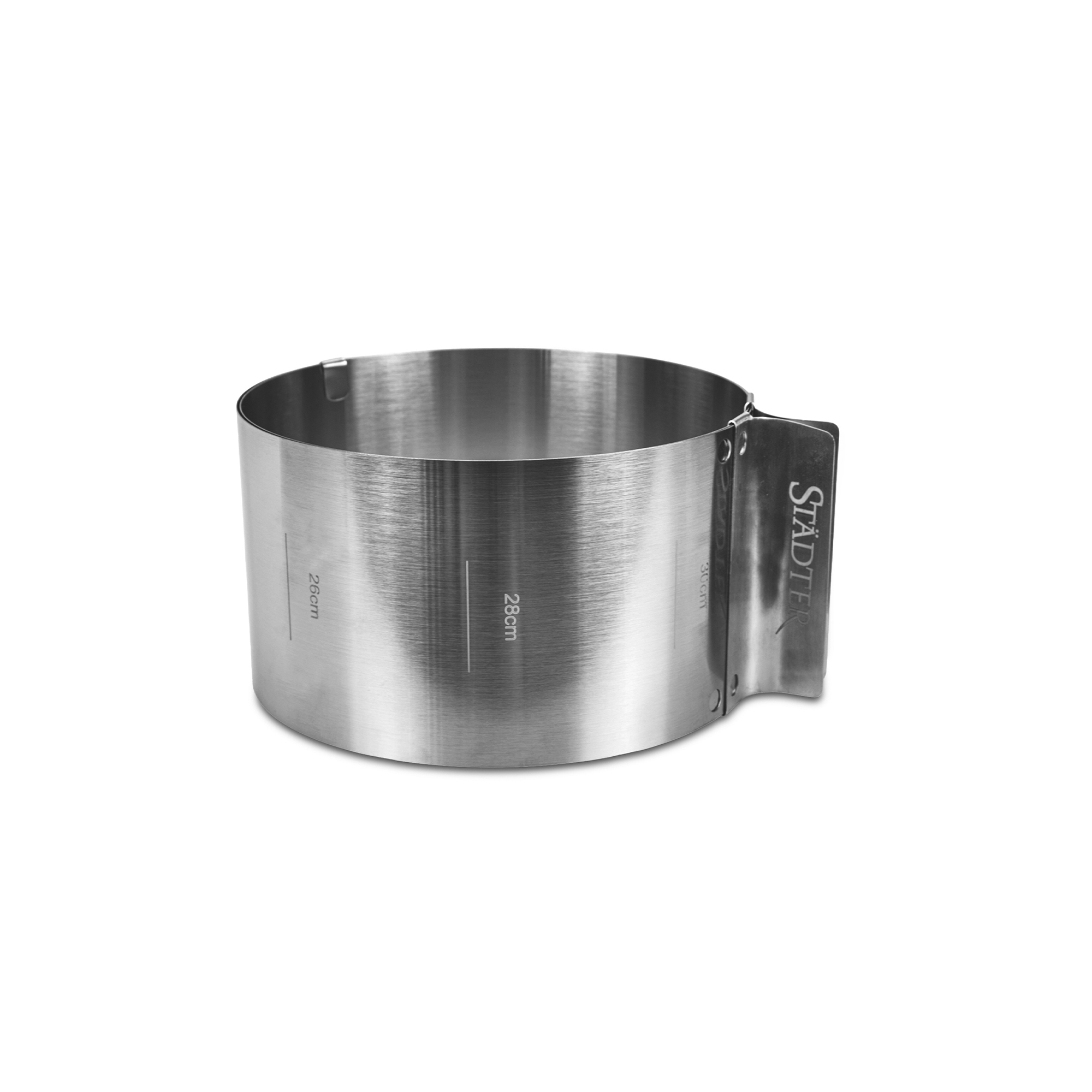 Städter - Runder Tortenring - verstellbar mit Griff - H 9 cm