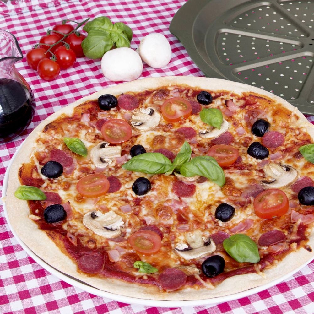 Städter - Backblech Pizza- & Pommes-Blech - ø 30 cm mit Spezial-Loch