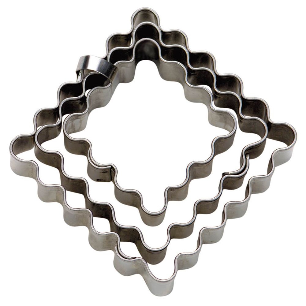 Städter - Ausstecher Quadrat 3-teiliges Set - gewellt