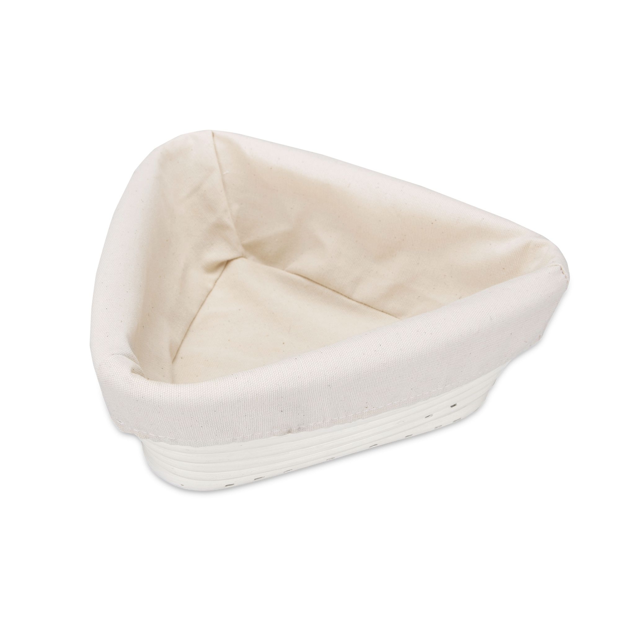 Städter - Gärkorb Dreieck mit Leinenüberzug, Rattan 25 x 25 cm / H 8,5 cm