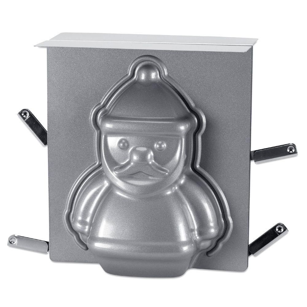 Städter - We-Love-Baking Santa Claus - 19 x 21 x 12 cm Silber - 3D-Backform