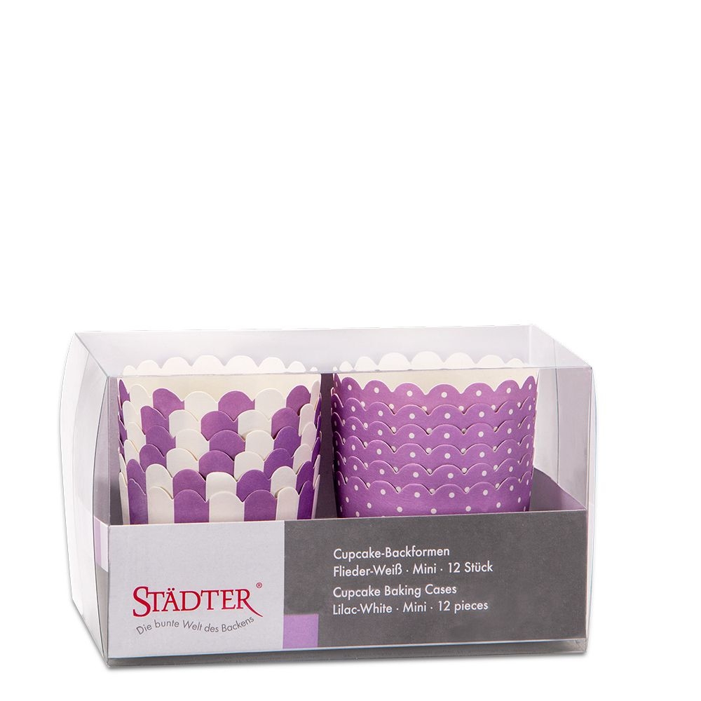 Städter - Cupcake Backform - ø 50 x 47 mm - Mini - Bunt - 12 Stück