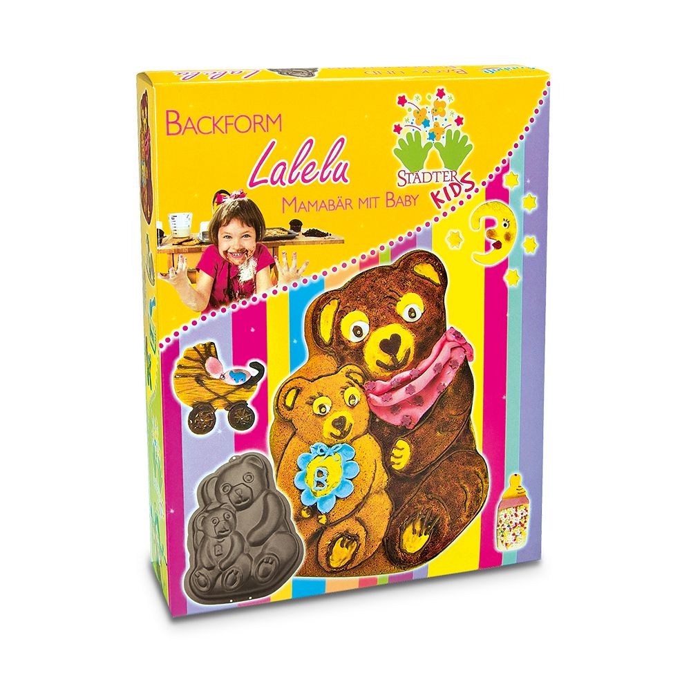 Städter - Kids Form - Lalelu Mamabär mit Baby - 19 x 26 x 6 cm - 1.000 ml