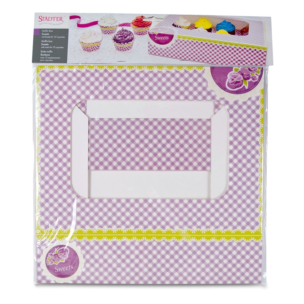 Städter - 12er Muffinbox - 33 x 16,5 x 7,5 cm - verschiedene Motive
