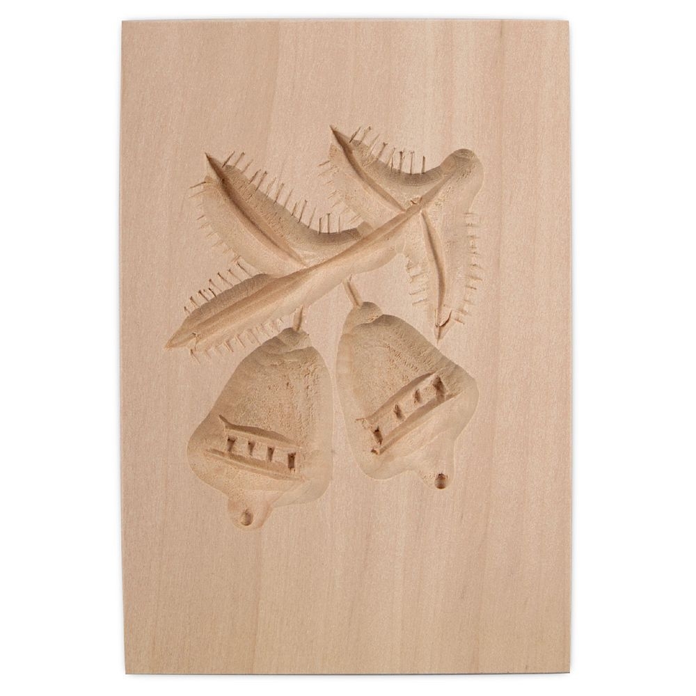 Städter - Holz-Prägeform Zweig mit Glocken 5,5 x 8 cm