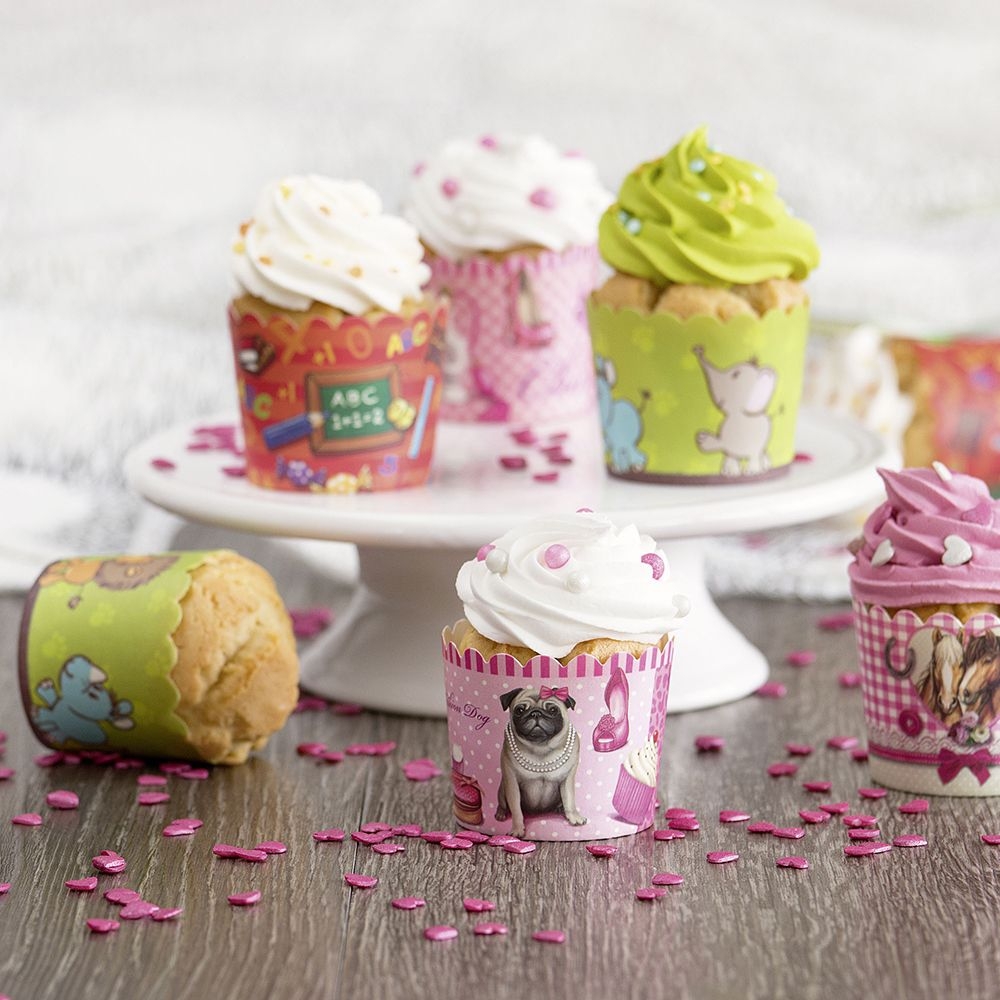 Städter - cupcake baking pan - 12 pieces - different patterns