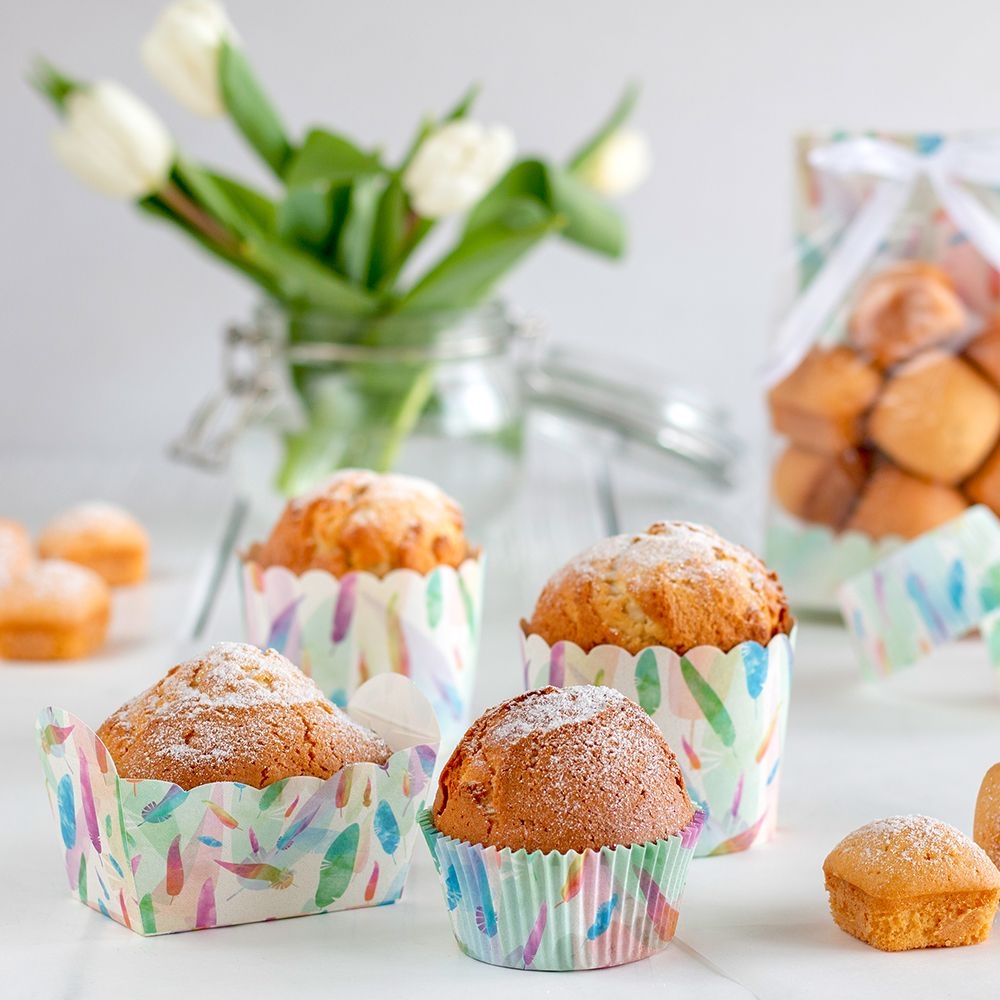 Städter - Paper baking pan - 7 x 4 x 4 cm - multi-coloured - 10 pieces