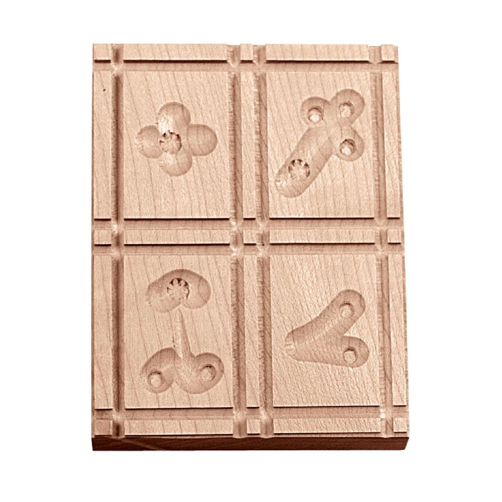 Städter - Holz-Prägeform 4 Motive 10 x 12 cm