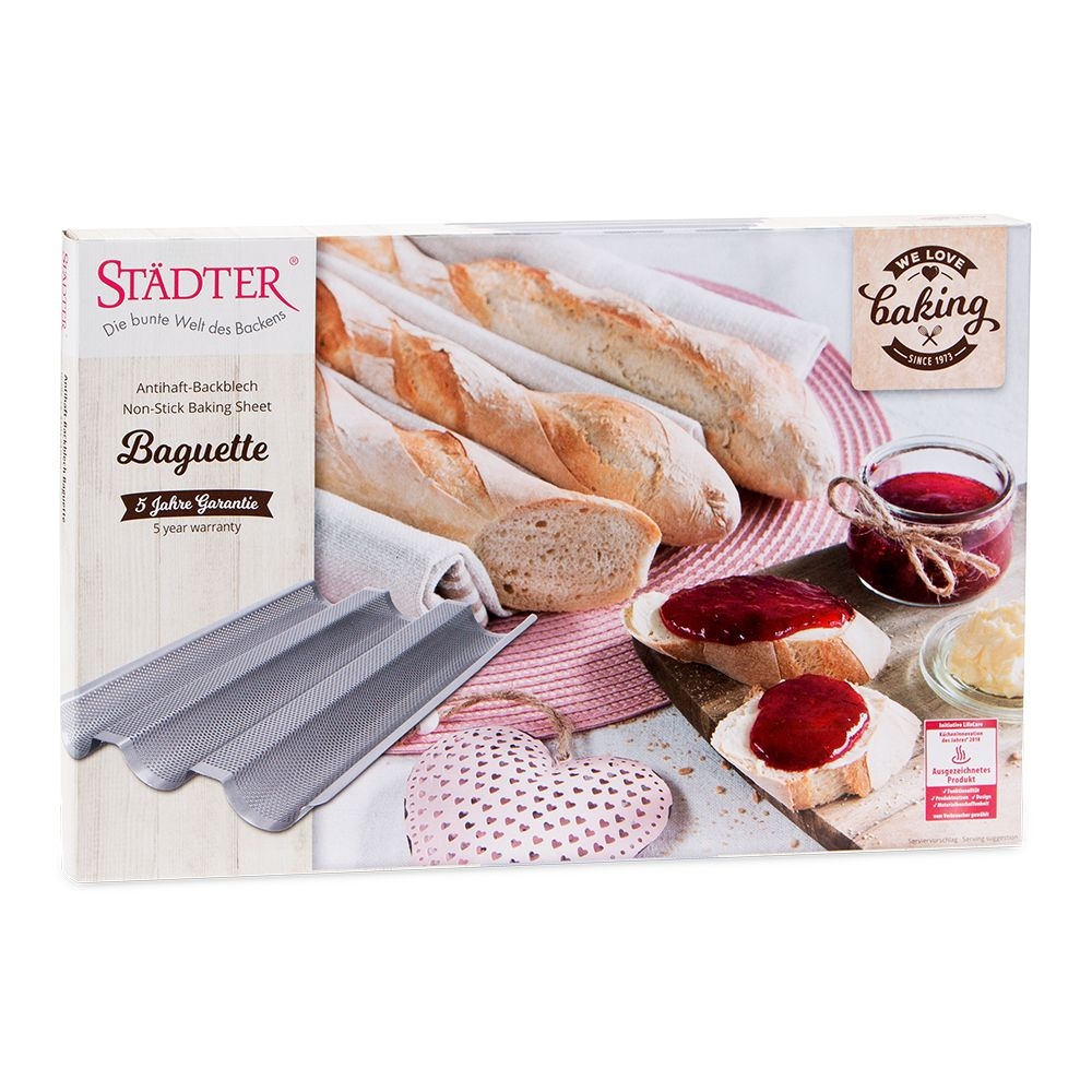 Städter - We-Love-Baking Baguette - 37 x 24 x 2,5 cm Städter - We-Love-Baking Baguette - 37 x 24 x 2,5 cm