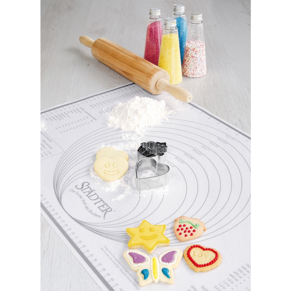 Städter - Silikon-Unterlage - Maxi ca. 60 x 40 cm Weiß