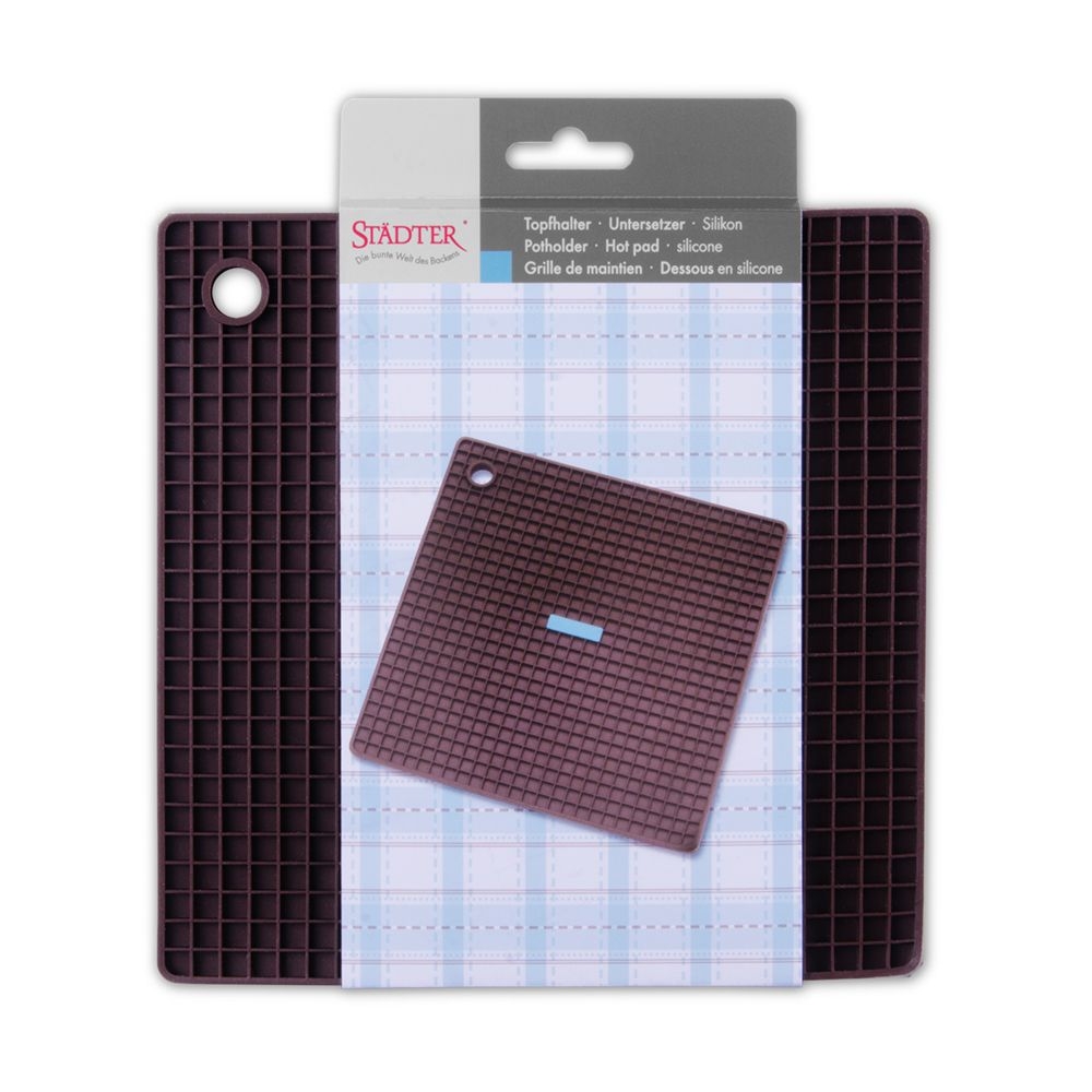 Städter - Topfhalter / Untersetzer - 18,5 x 18,5 cm - Silikon - verschiedene Farben