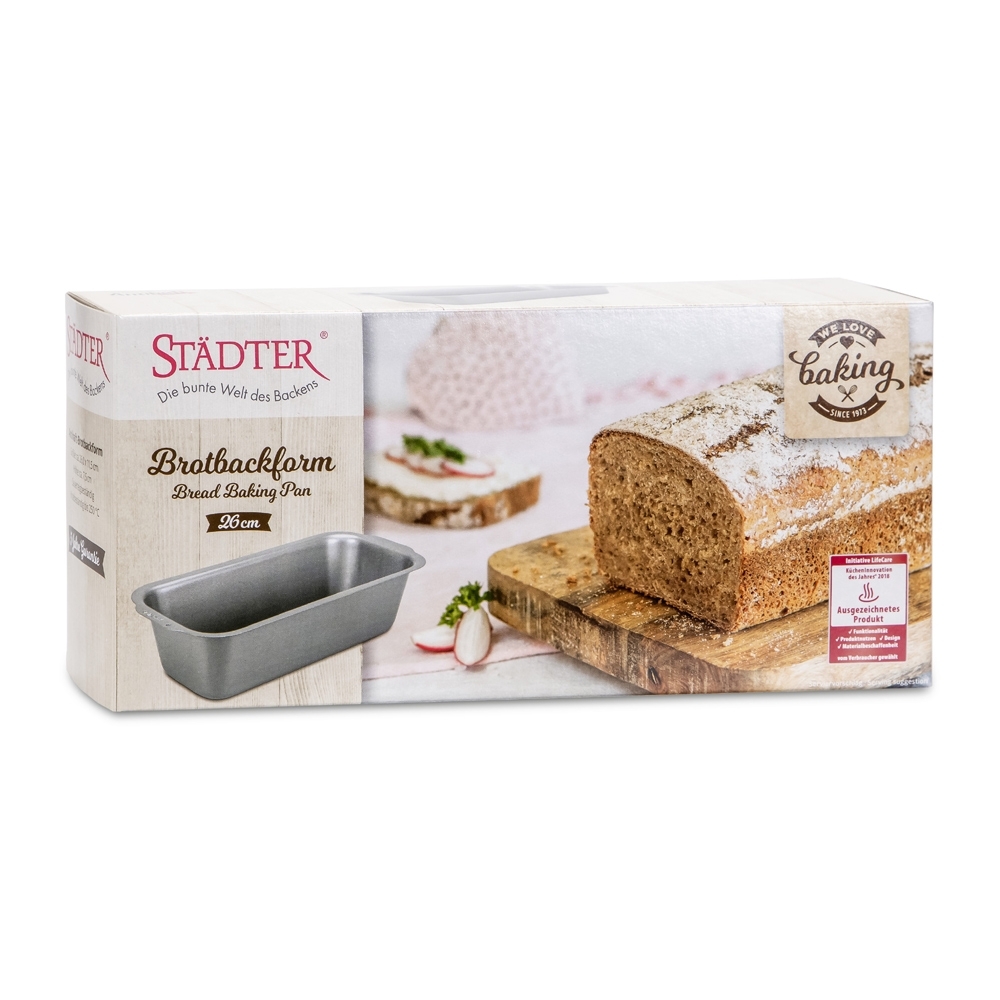 Städter - We-Love-Baking Brotbackform 26 x 11,5 cm / H 7,5 cm