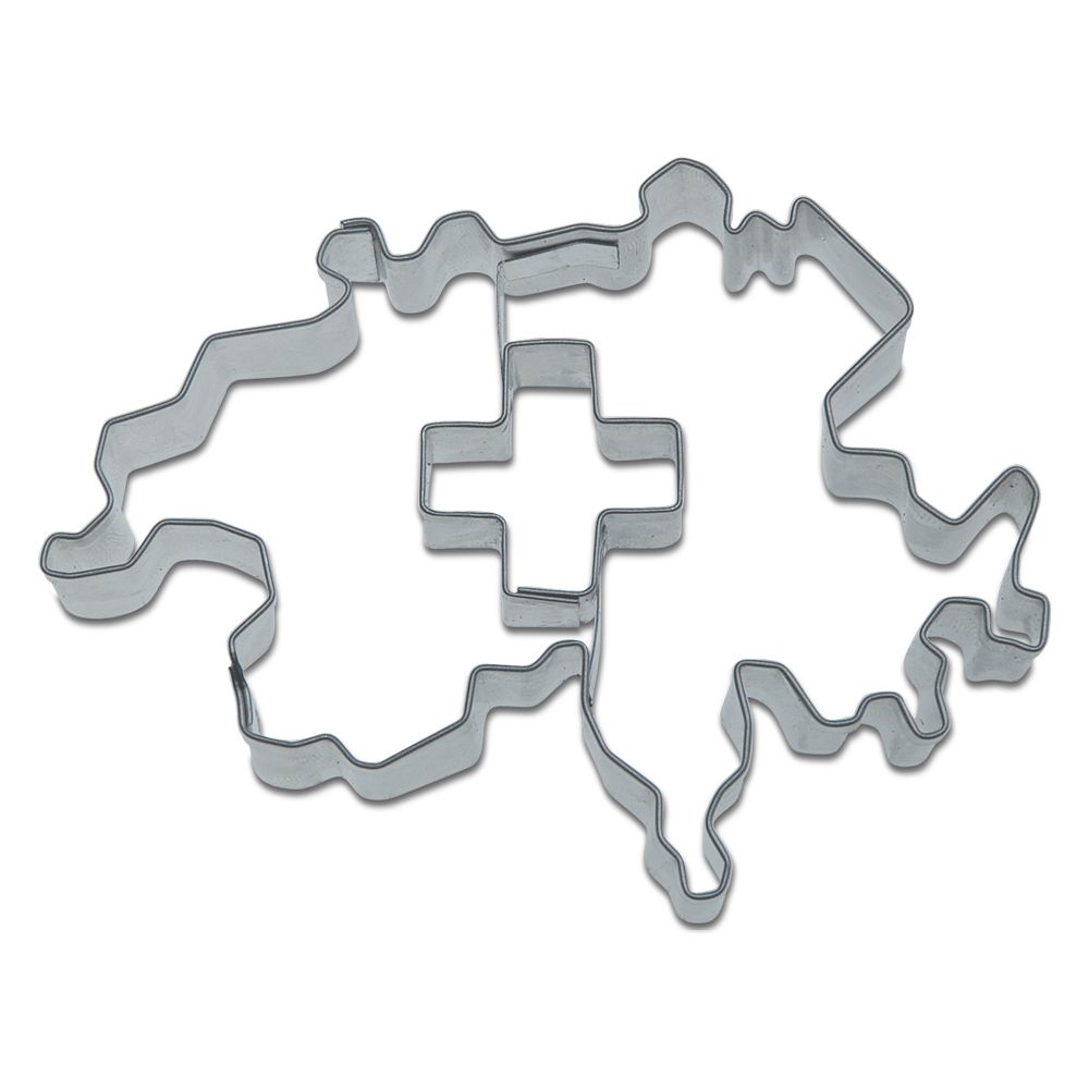 Städter - Ausstecher Kontur Schweiz mit Kreuz - 8,5 cm