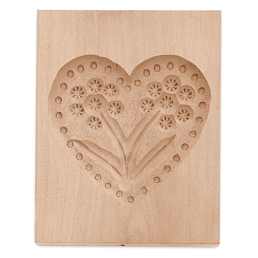 Städter - Holz-Prägeform Herz 9 x 12 cm