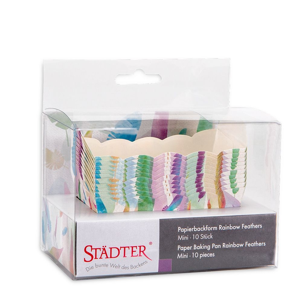 Städter - Paper baking pan - 7 x 4 x 4 cm - multi-coloured - 10 pieces