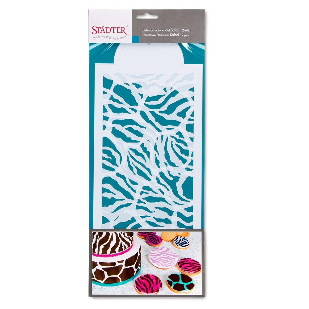 Städter - Schablone Safari - 33 x 15 cm - Set 2-teilig