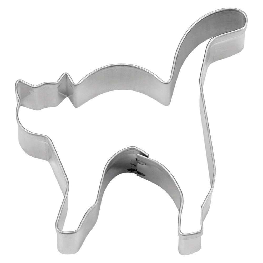 Städter - Ausstecher Katze mit Buckel - 8 cm - Weißblech