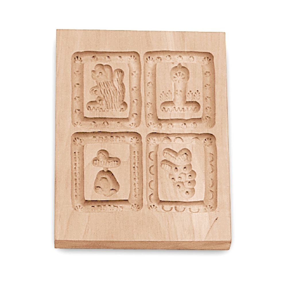 Städter - Holz-Prägeform 4 Motive 10 x 12 cm