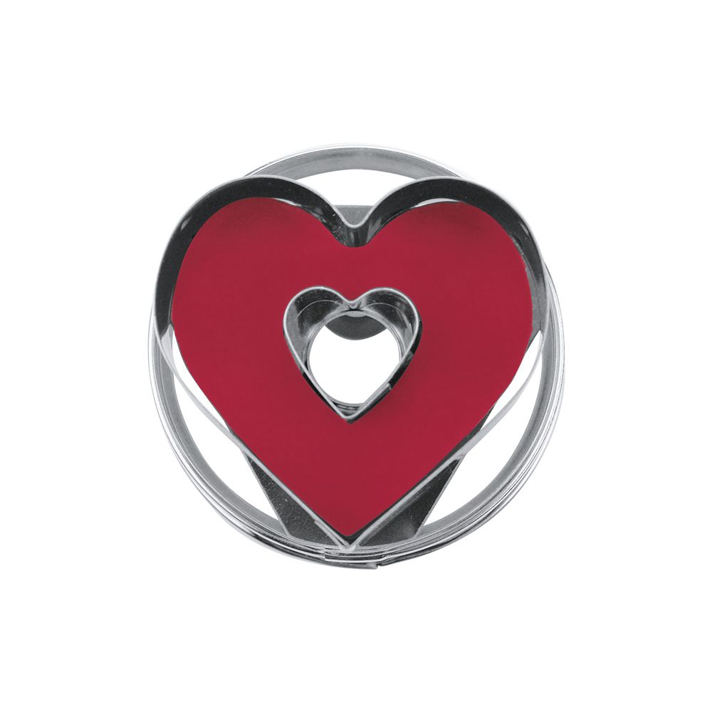 Städter - Cookie Cutter Heart with inside heart - 4,8 cm - reducible