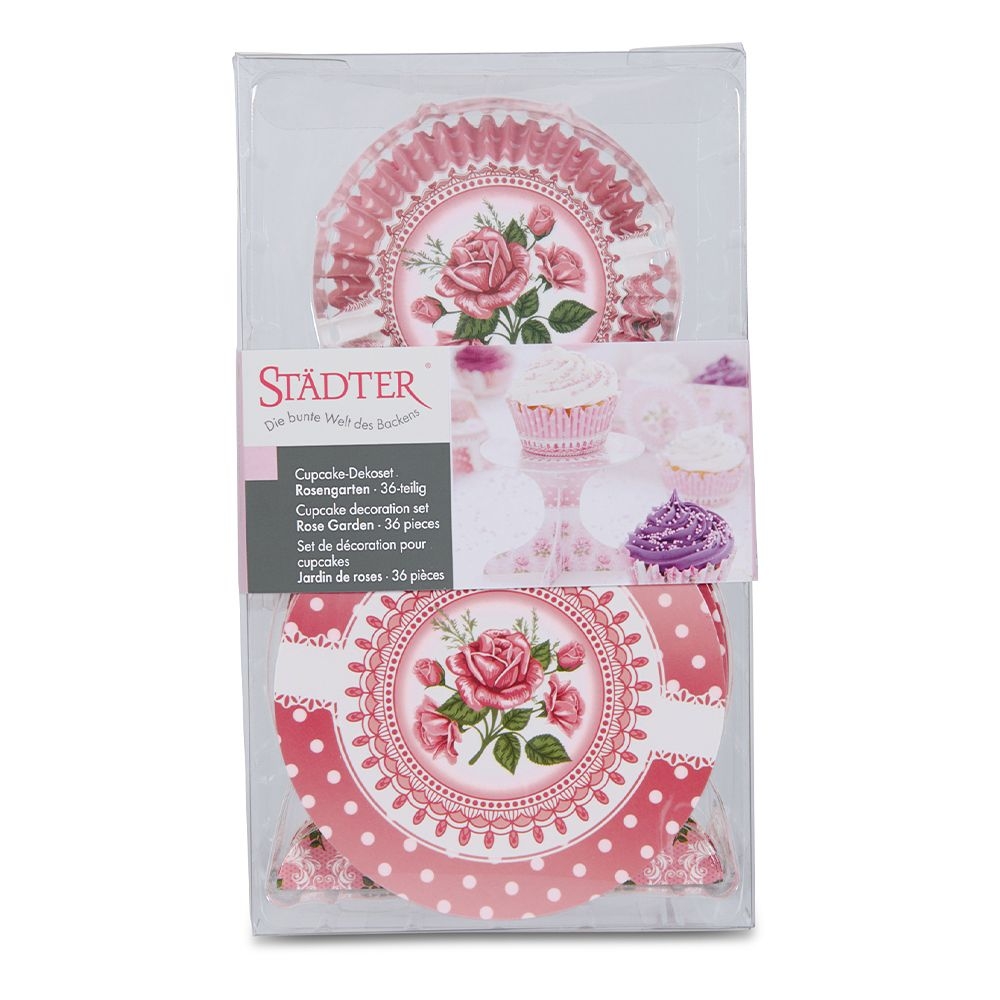 Städter - Cupcake Deko - 10 x 9 cm - Set, 36-teilig - verschiedene Muster