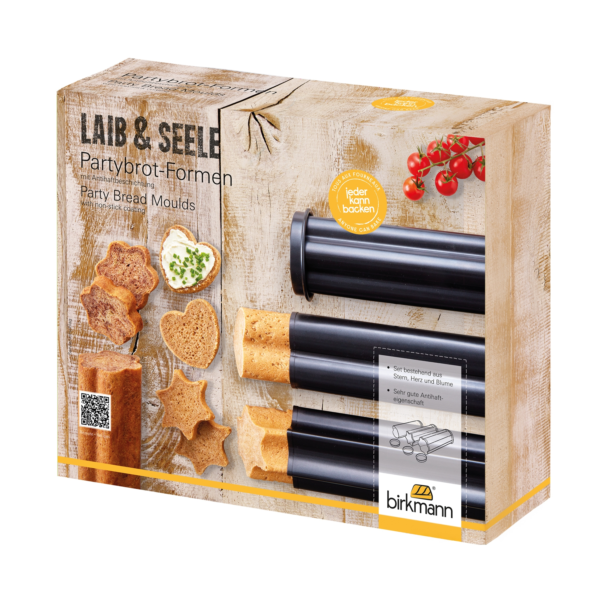 Birkmann - Loaf & Soul - Party bread baking tubes set - 3 pieces