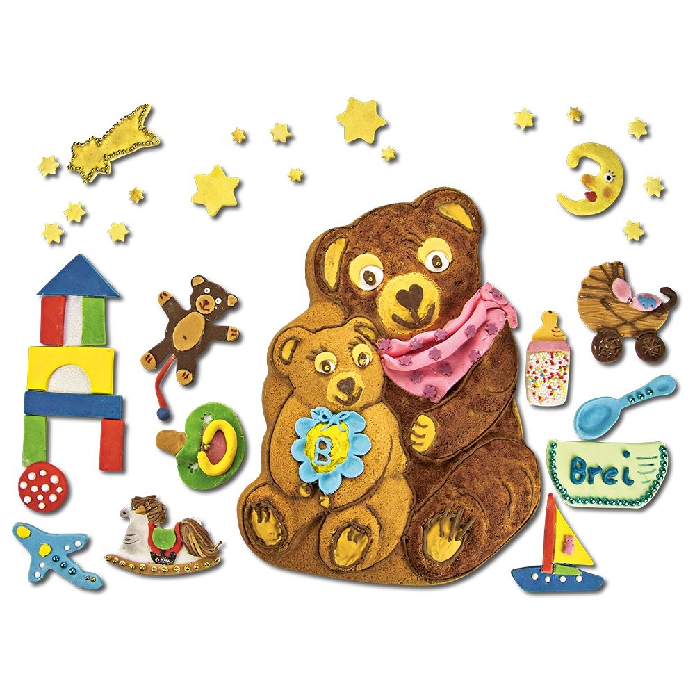 Städter - Kids Form - Lalelu Mamabär mit Baby - 8 x 11 x 3 cm - Mini - 2 Stück - 50 ml